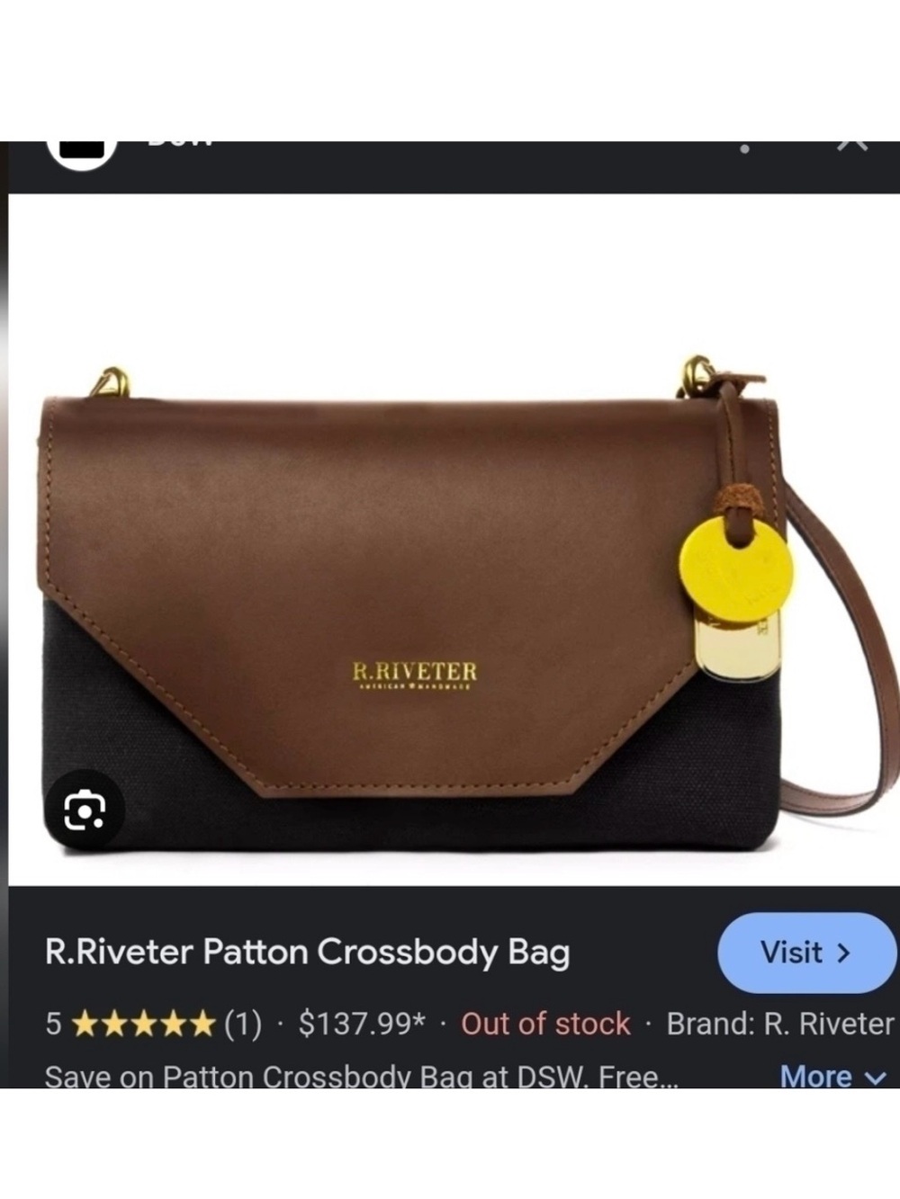R. Riveter Blue Patton Crossbody Bag